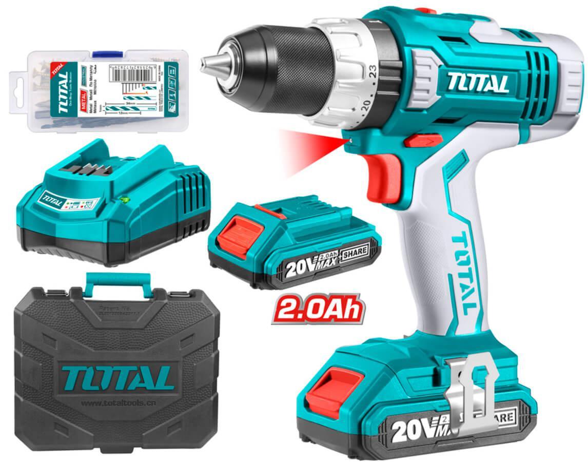 ff334fed04d39a13c4a15305ea7f6dc643b87a7c.jpg Total Powerful 20Volt Li-ion Cordless Drill TDLI2003 - Image 1